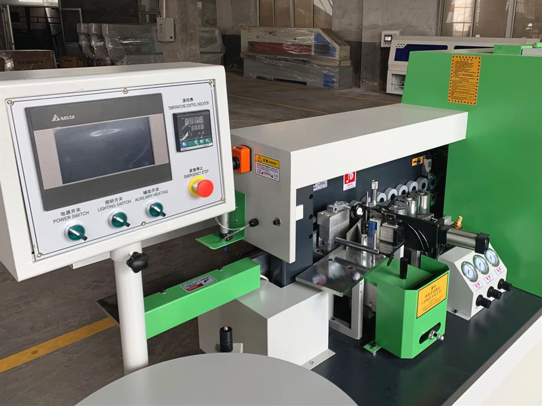 Greeen automatic edge banding MACHINE applicable for board size no less than 250 by 150 millimeters enhancing panel edge